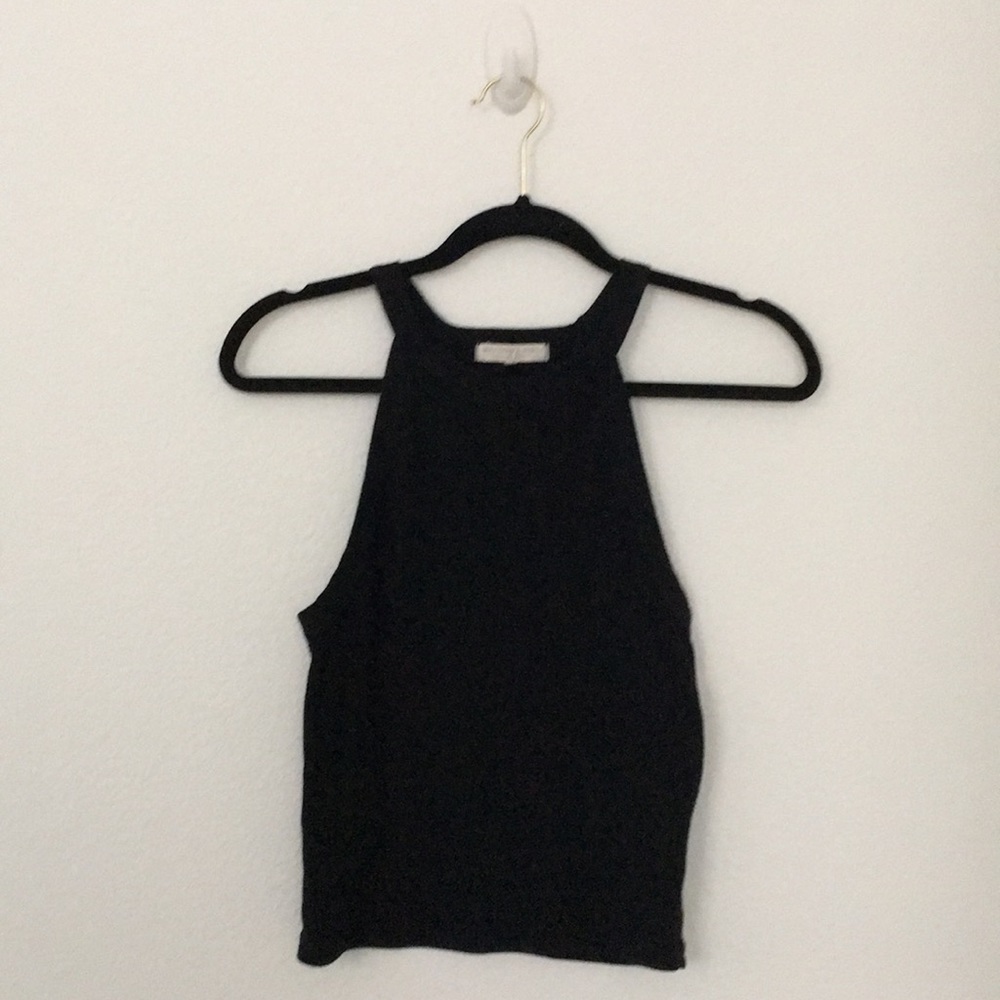 TRULY MADLY DEEPLY Black Crop Tank Top
